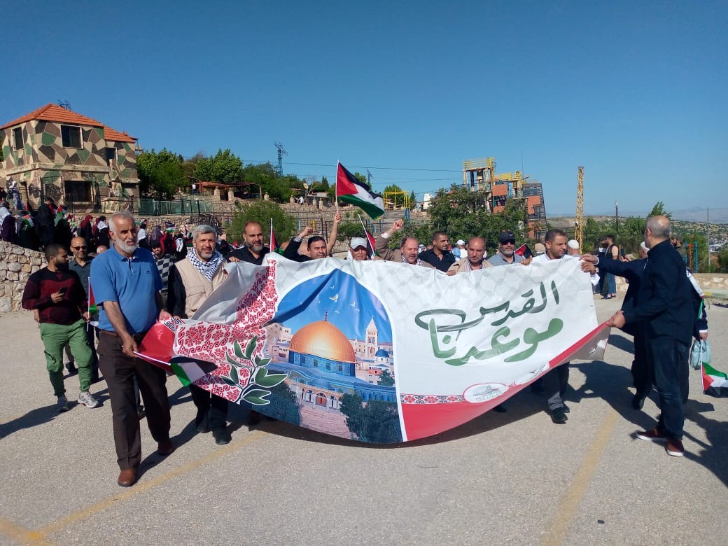 لاجئون فلسطينيون على حدود فلسطين مع لبنان في ذكرى النكبة