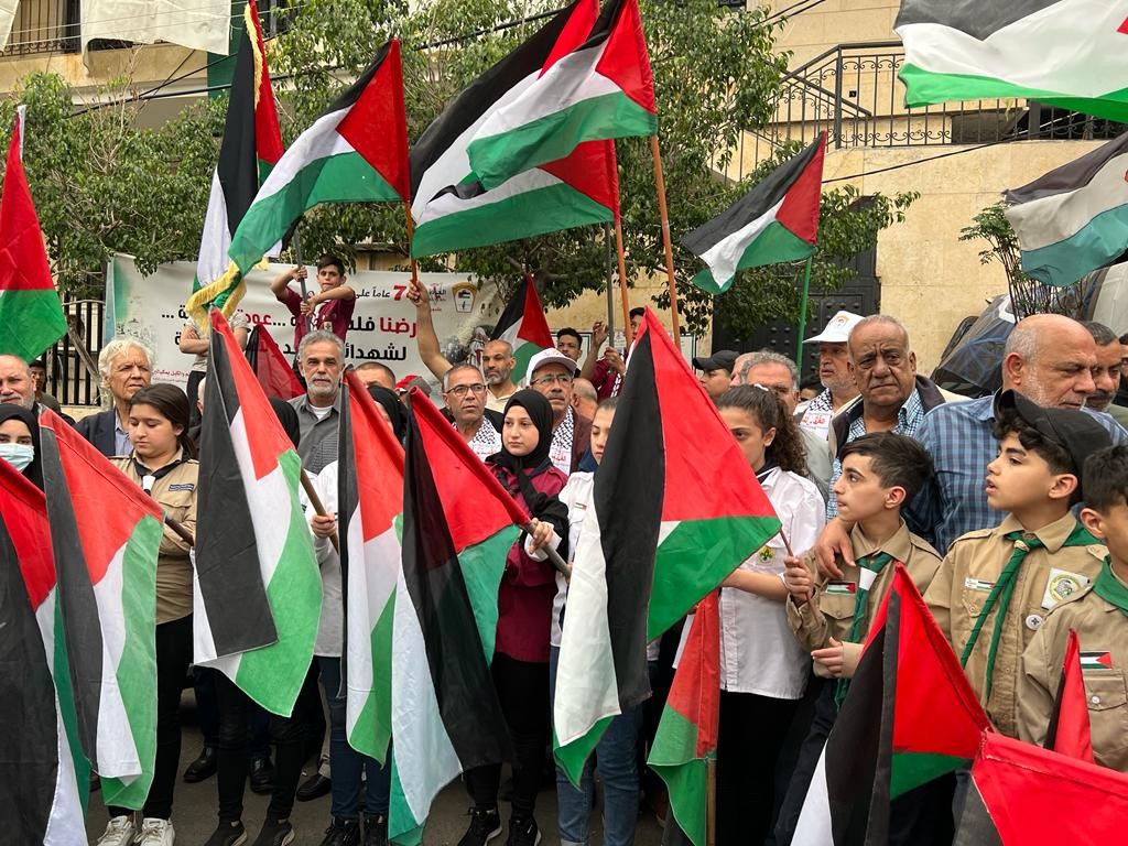 وقفة لإحياء ذكرى النكبة في مخيم برج البراجنة.. الألم هذا العام مضاعف