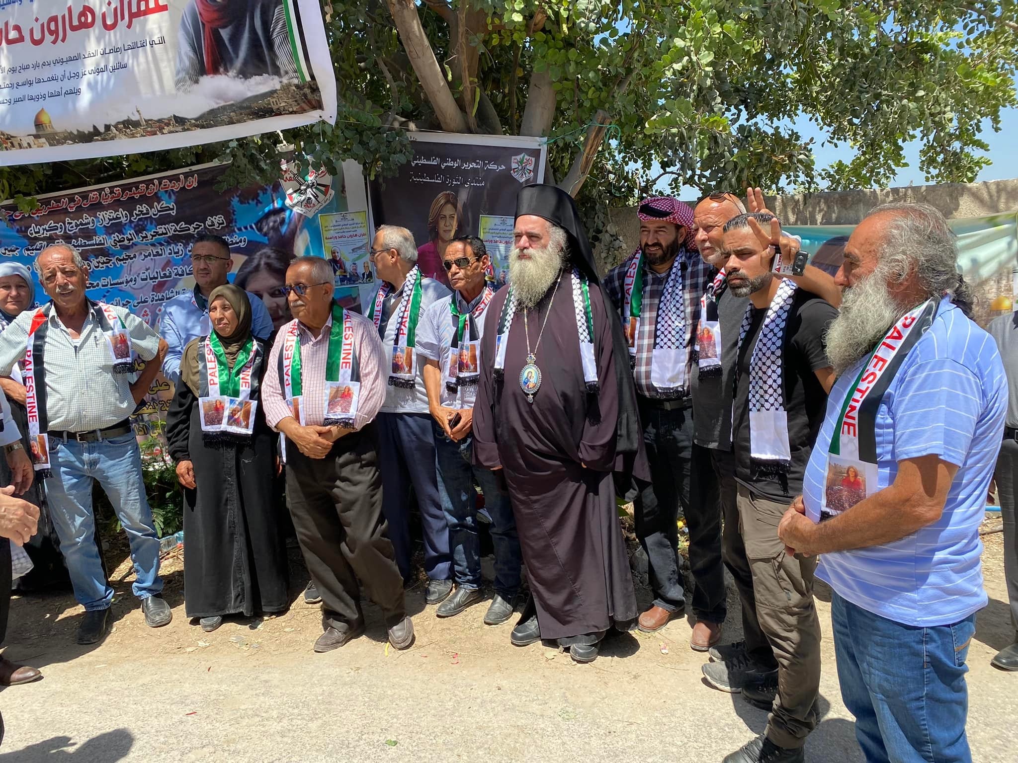 وفد من الداخل الفلسطيني المحتل ينظم وقفة دعم لمخيم جنين