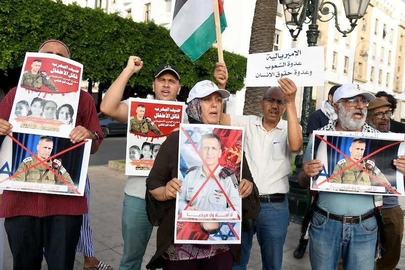 مظاهرات شعبيّة في المغرب رفضاً لزيارة رئيس أركان جيش الاحتلال
