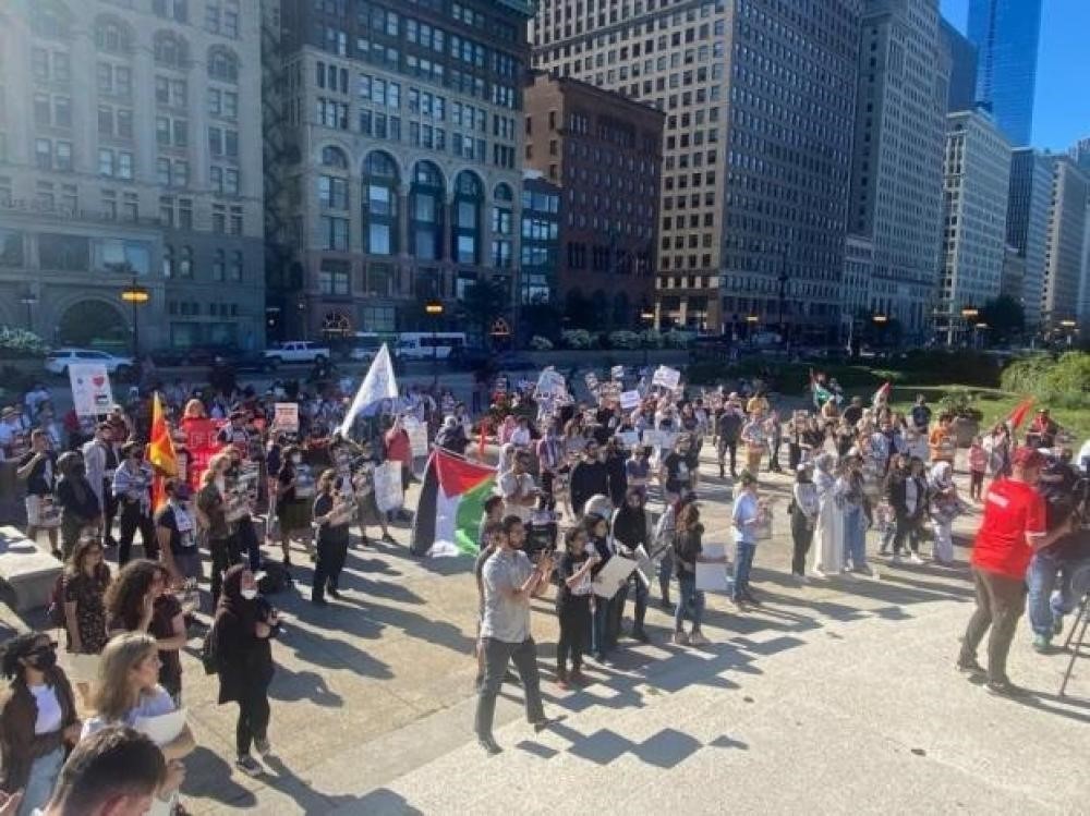 مسيرة في فيلادلفيا تضامناً مع الشعب الفلسطيني