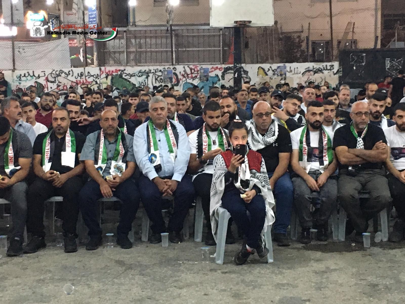 أهالي مُخيّم قلنديا ينظمون حفلاً لتأبين الشهيد محمد الشحام