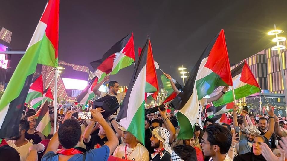 فعالية داعمة لفلسطين في الدوحة قبيل انطلاق المونديال