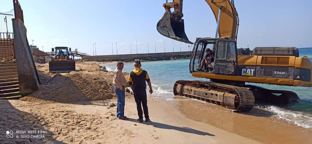 بدء أعمال تدعيم المنطقة البحريّة في مخيم الشاطئ