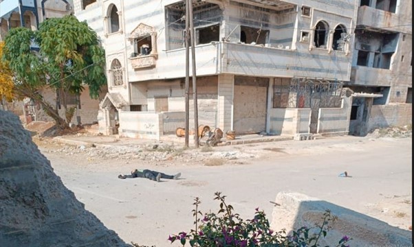 قنص لاجئ فلسطيني بالقرب من مخيم درعا جنوب سوريا