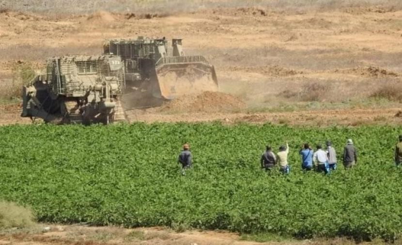 الاحتلال يطلق النار على المزارعين شرق مخيمي المغازي وجباليا