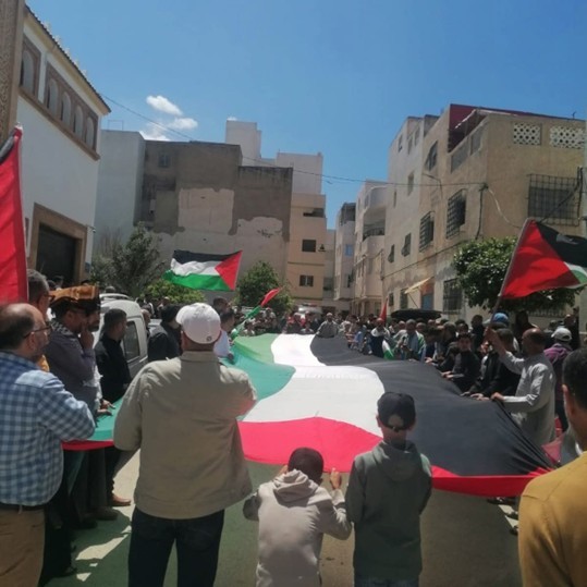 آلاف المغاربة يشاركون في مظاهرات دعم لفلسطين إحياء لذكرى النكبة