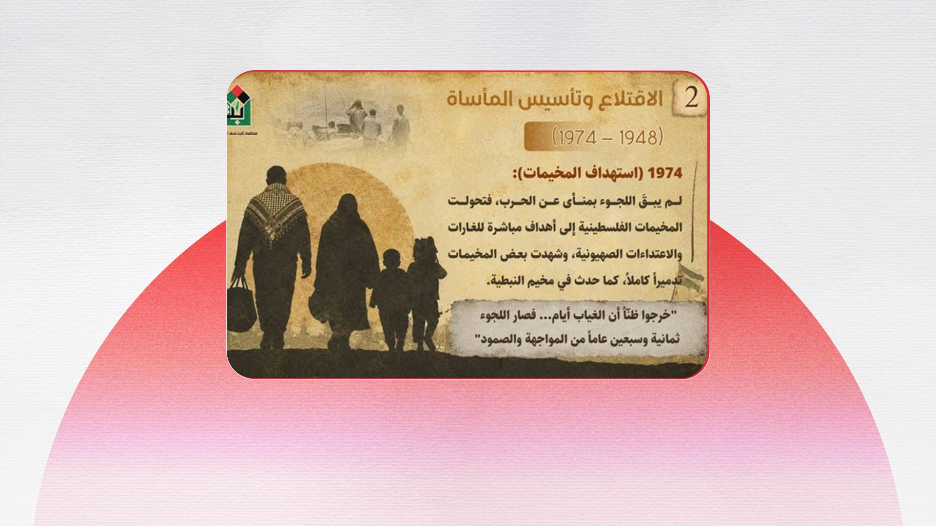 وُلدت تحت الحرب"... سلسلة بطاقات توثق مسيرة اللجوء الفلسطيني في لبنان
