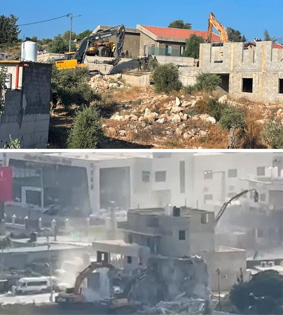 قوات الاحتلال تهدم تسعة منازل وتجرف أراضي في القدس ورام الله وجنين بالضفة الغربية