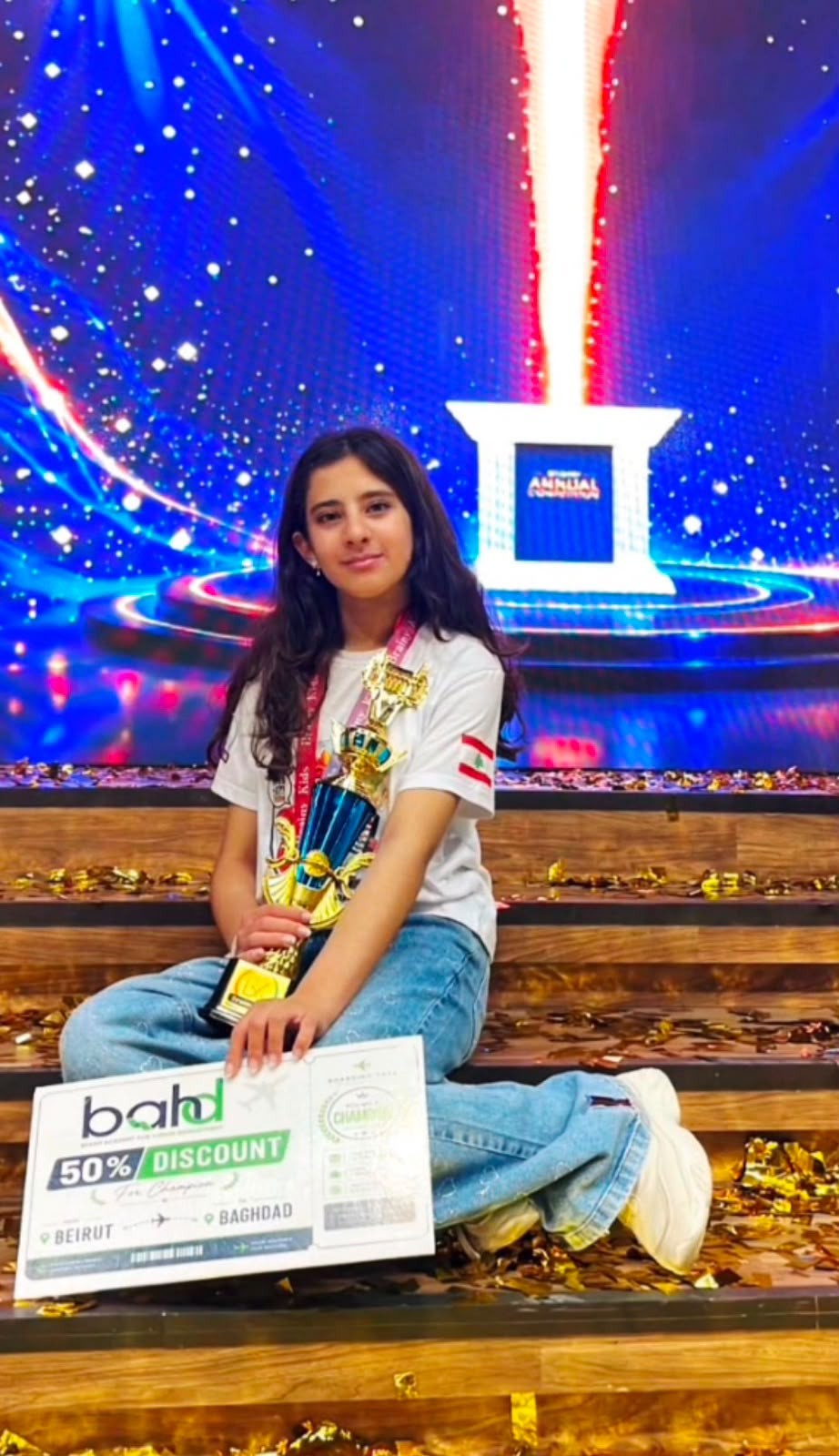 طفلة من مخيم الجليل تتوّج بلقب "بطلة الأبطال" في الحساب الذهني بلبنان
